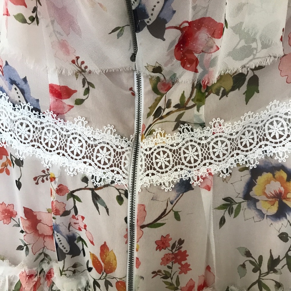 Anthropologies Floral Dress Size 2 Alice & Olivia - Picture 5 of 9